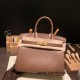 Hermes Birkin 30cm Ostrich 18 /Étoupe Grey Gold Hardware Full Handmade Hermes Birkin 30cm Ostrich 18 /Étoupe Grey Gold Hardware Full Handmade