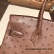 Hermes Birkin 30cm Ostrich 18 /Étoupe Grey Gold Hardware Full Handmade Hermes Birkin 30cm Ostrich 18 /Étoupe Grey Gold Hardware Full Handmade