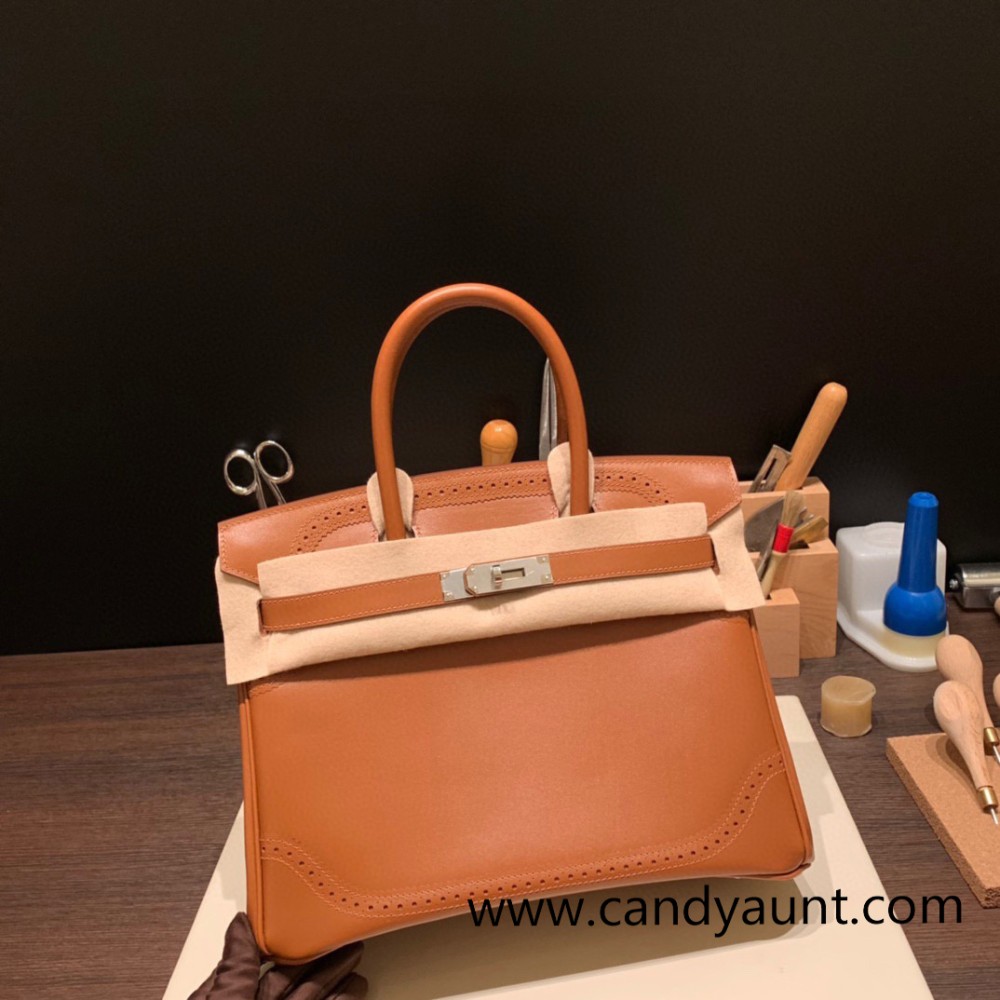 Hermes Birkin 30cm Jonathan 37 /Gold Silver Hardware  Full Handmade birkin30-017