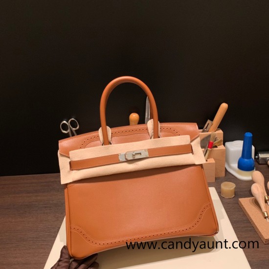 Hermes Birkin 30cm Jonathan 37 /Gold Silver Hardware Full Handmade Hermes Birkin 30cm Jonathan 37 /Gold Silver Hardware Full Handmade