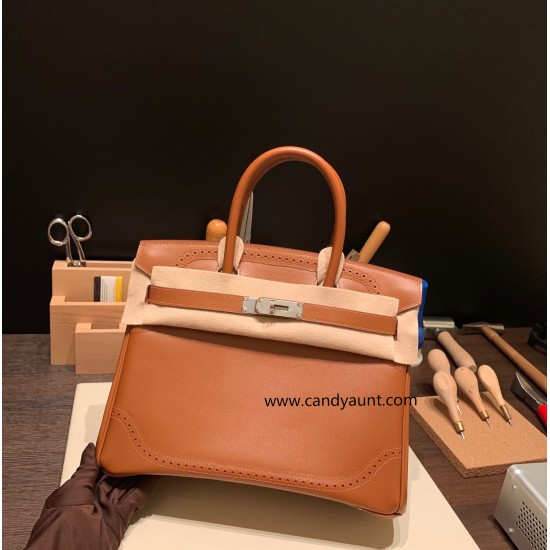 Hermes Birkin 30cm Jonathan 37 /Gold Silver Hardware Full Handmade Hermes Birkin 30cm Jonathan 37 /Gold Silver Hardware Full Handmade
