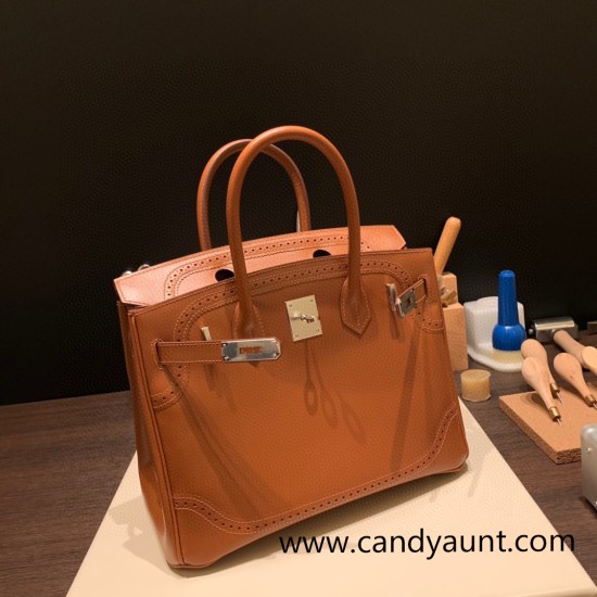 Hermes Birkin 30cm Jonathan 37 /Gold Silver Hardware Full Handmade Hermes Birkin 30cm Jonathan 37 /Gold Silver Hardware Full Handmade