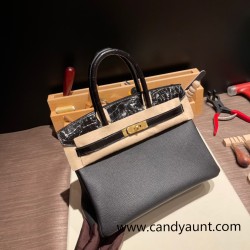 Hermes Birkin 30cm Crocodile& Touch 89 Black (Noir) Gold Hardware  Full Handmade