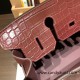 Hermes Birkin 30cm Crocodile& Touch 55/Rouge H Gold Hardware Full Handmade Hermes Birkin 30cm Crocodile& Touch 55/Rouge H Gold Hardware Full Handmade