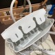 Hermes Birkin 30cm Epsom 01/White (Blanc) Silver Hardware Gold Hardware Full Handmade Hermes Birkin 30cm Epsom 01/White (Blanc) Silver Hardware Gold Hardware Full Handmade