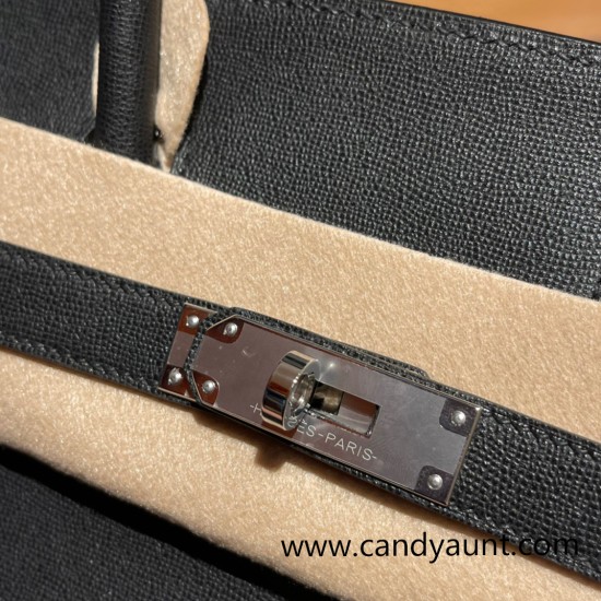 Madame Sellier birkin 30cm Outer Seam 89 /Black (Noir) Silver Hardware Full Handmade Madame Sellier birkin 30cm Outer Seam 89 /Black (Noir) Silver Hardware Full Handmade