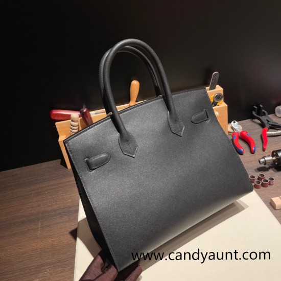 Madame Sellier birkin 30cm Outer Seam 89 /Black (Noir) Silver Hardware Full Handmade Madame Sellier birkin 30cm Outer Seam 89 /Black (Noir) Silver Hardware Full Handmade