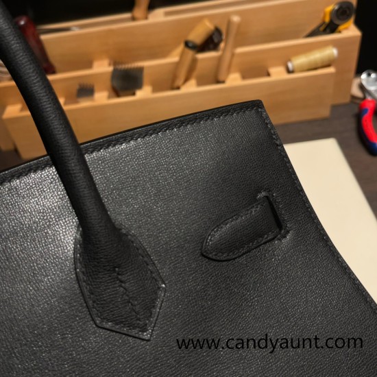 Madame Sellier birkin 30cm Outer Seam 89 /Black (Noir) Silver Hardware Full Handmade Madame Sellier birkin 30cm Outer Seam 89 /Black (Noir) Silver Hardware Full Handmade