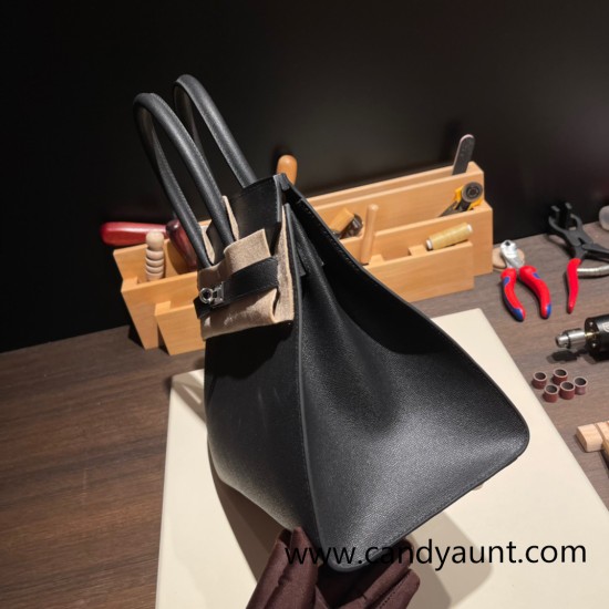 Madame Sellier birkin 30cm Outer Seam 89 /Black (Noir) Silver Hardware Full Handmade Madame Sellier birkin 30cm Outer Seam 89 /Black (Noir) Silver Hardware Full Handmade