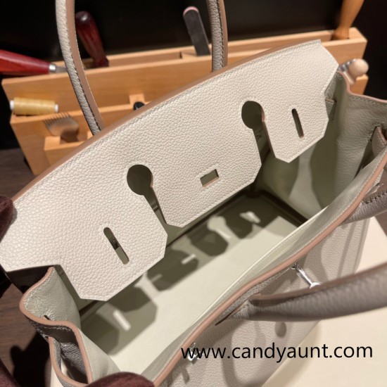 Hermes birkin 30cm togo 80 /Pearl Grey Silver Hardware Full Handmade Hermes birkin 30cm togo 80 /Pearl Grey Silver Hardware Full Handmade