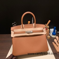 Hermes birkin 30cm togo 37/ Gold Silver Hardware  Full Handmade