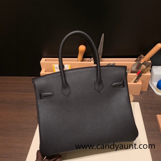 Hermes birkin 30cm togo 89/ Black (Noir) Silver Hardware Full Handmade Hermes birkin 30cm togo 89/ Black (Noir) Silver Hardware Full Handmade