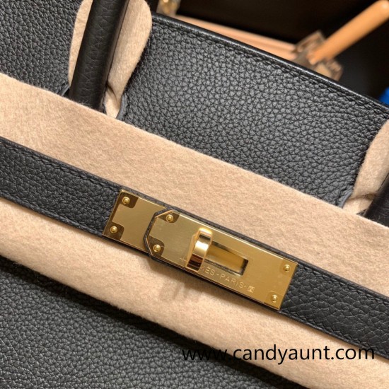 Hermes birkin 30cm togo 89/ Black (Noir) Gold Hardware Full Handmade Hermes birkin 30cm togo 89/ Black (Noir) Gold Hardware Full Handmade