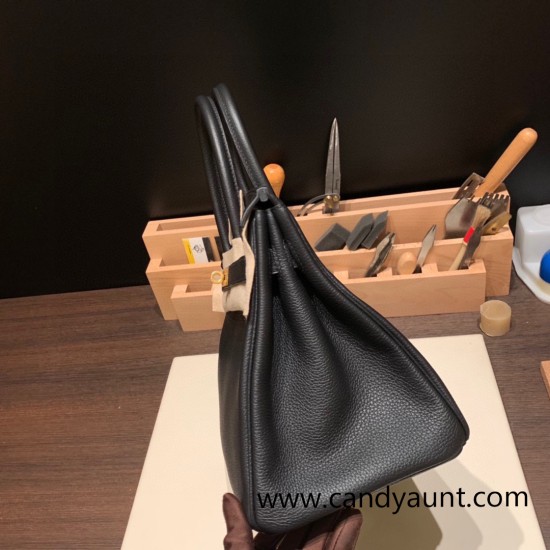 Hermes birkin 30cm togo 89/ Black (Noir) Gold Hardware Full Handmade Hermes birkin 30cm togo 89/ Black (Noir) Gold Hardware Full Handmade