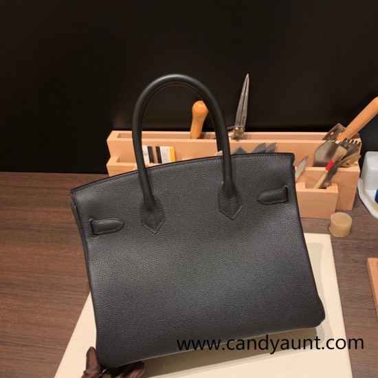 Hermes birkin 30cm togo 89/ Black (Noir) Gold Hardware Full Handmade Hermes birkin 30cm togo 89/ Black (Noir) Gold Hardware Full Handmade