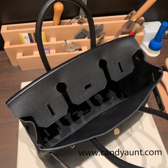 Hermes birkin 30cm togo 89/ Black (Noir) Gold Hardware Full Handmade Hermes birkin 30cm togo 89/ Black (Noir) Gold Hardware Full Handmade