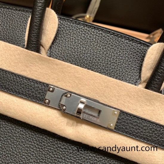 Hermes birkin 30cm togo 89/ Black (Noir) Silver Hardware Full Handmade Hermes birkin 30cm togo 89/ Black (Noir) Silver Hardware Full Handmade
