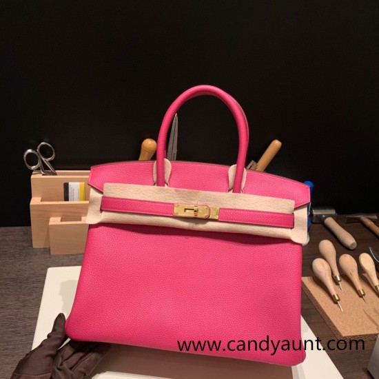 Hermes birkin 30cm togo 8T/ Rose Candy Gold Hardware Full Handmade Hermes birkin 30cm togo 8T/ Rose Candy Gold Hardware Full Handmade