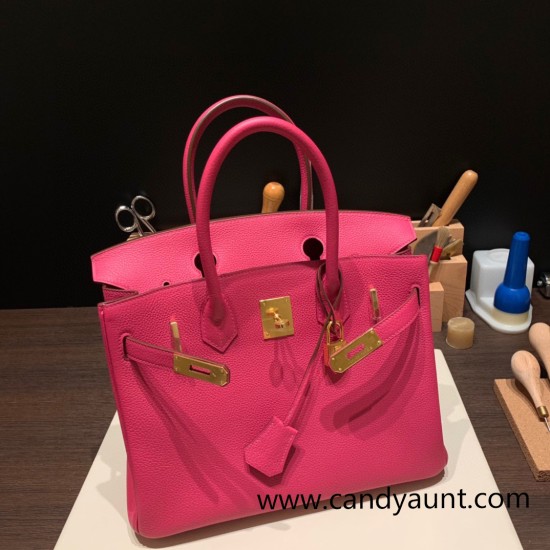 Hermes birkin 30cm togo 8T/ Rose Candy Gold Hardware Full Handmade Hermes birkin 30cm togo 8T/ Rose Candy Gold Hardware Full Handmade
