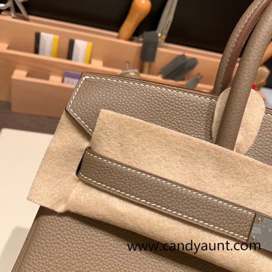 Hermes birkin 30cm togo 18 /Étoupe Grey Silver Hardware Full Handmade Hermes birkin 30cm togo 18 /Étoupe Grey Silver Hardware Full Handmade