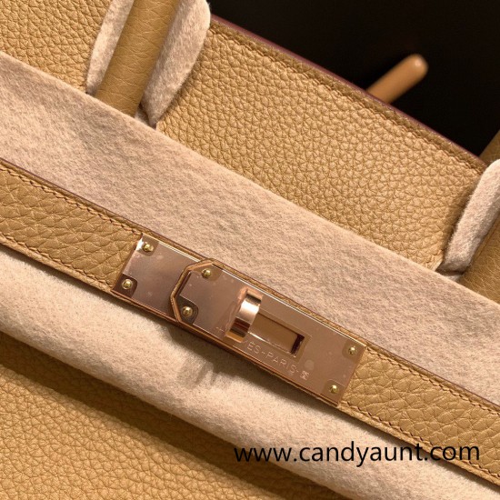 Hermes birkin 30cm togo 4B /Biscuit Gold Hardware Full Handmade Hermes birkin 30cm togo 4B /Biscuit Gold Hardware Full Handmade