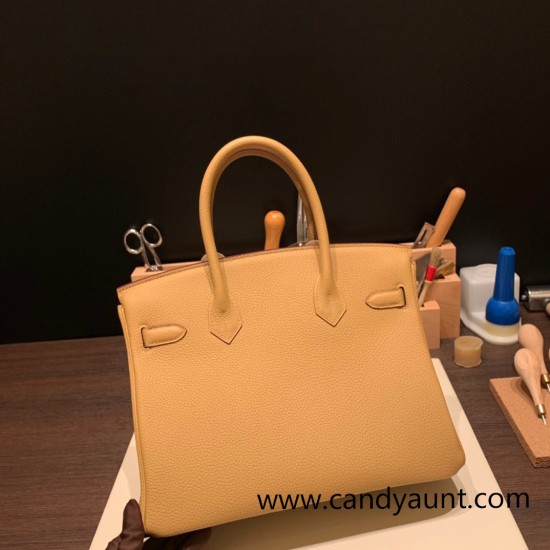 Hermes birkin 30cm togo 4B /Biscuit Gold Hardware Full Handmade Hermes birkin 30cm togo 4B /Biscuit Gold Hardware Full Handmade