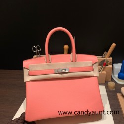 Hermes birkin 30cm togo 4B /Biscuit Silver Hardware  Full Handmade
