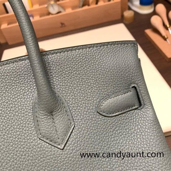 Hermes birkin 30cm togo 63/Vert Amande Silver Hardware Full Handmade Hermes birkin 30cm togo 63/Vert Amande Silver Hardware Full Handmade