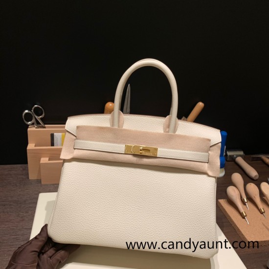 Hermes birkin 30cm togo 10/ Craie Gold Hardware Full Handmade Hermes birkin 30cm togo 10/ Craie Gold Hardware Full Handmade