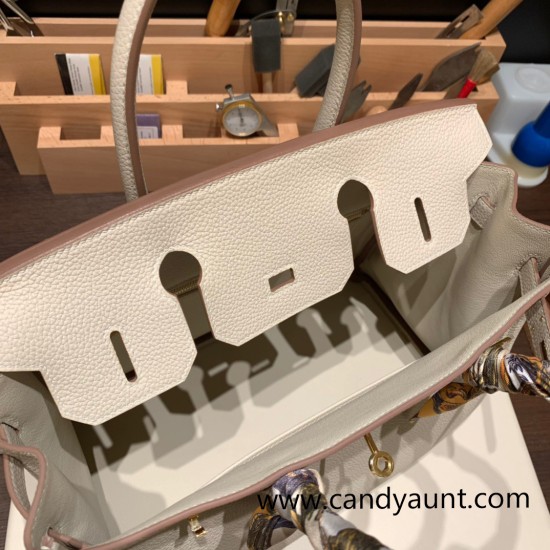 Hermes birkin 30cm togo 10/ Craie Gold Hardware Full Handmade Hermes birkin 30cm togo 10/ Craie Gold Hardware Full Handmade