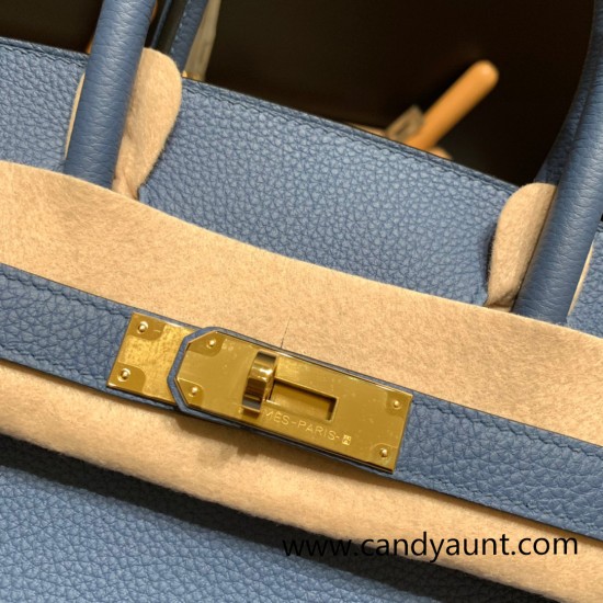 Hermes birkin 30cm togo R2 /Blue Agate Gold Hardware Full Handmade Hermes birkin 30cm togo R2 /Blue Agate Gold Hardware Full Handmade