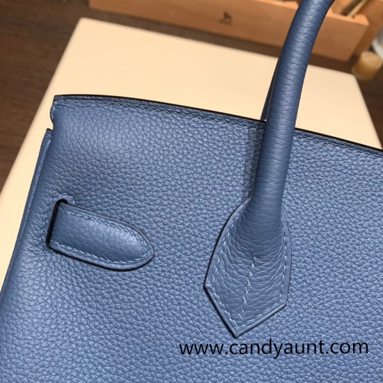 Hermes birkin 30cm togo R2 /Blue Agate Gold Hardware Full Handmade Hermes birkin 30cm togo R2 /Blue Agate Gold Hardware Full Handmade