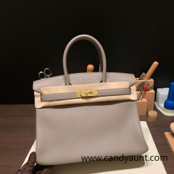 Hermes birkin 30cm togo M8/Gris Asphalt Gold Hardware  Full Handmade