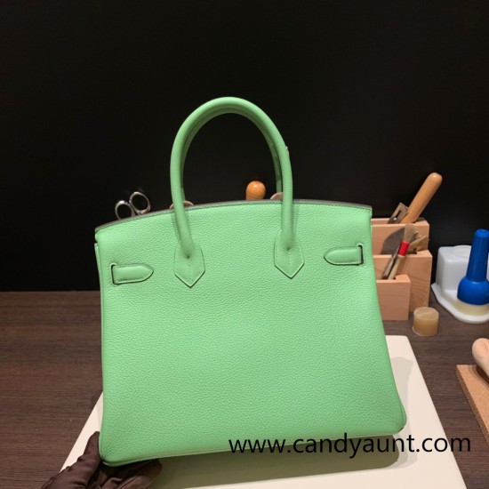 Hermes birkin 30cm togo 3I/Vert Criquet Gold Hardware Full Handmade Hermes birkin 30cm togo 3I/Vert Criquet Gold Hardware Full Handmade