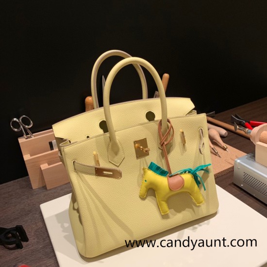 Hermes birkin 30cm togo 1Z /Jaune Poussin Gold Hardware Full Handmade Hermes birkin 30cm togo 1Z /Jaune Poussin Gold Hardware Full Handmade