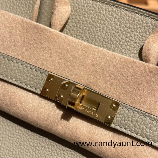 Hermes birkin 30cm togo Q1/ Sauge Silver Hardware Full Handmade Hermes birkin 30cm togo Q1/ Sauge Silver Hardware Full Handmade