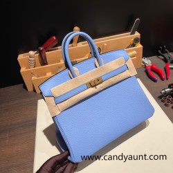 Hermes birkin 30cm togo 0L/ Gris Meyer Gold Hardware  Full Handmade