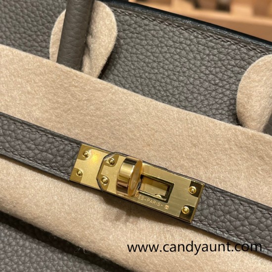 Hermes birkin 30cm togo 8F /Etain Silver Hardware Full Handmade Hermes birkin 30cm togo 8F /Etain Silver Hardware Full Handmade
