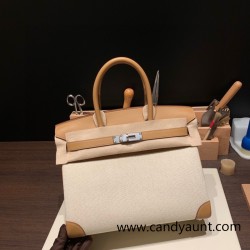 Hermes birkin 30cm togo 1K /Bambou & 37/ Gold Silver Hardware  Full Handmade