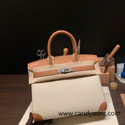 Hermes birkin 30cm stock swift & Canvas 37 /Gold Gold Hardware  Full Handmade