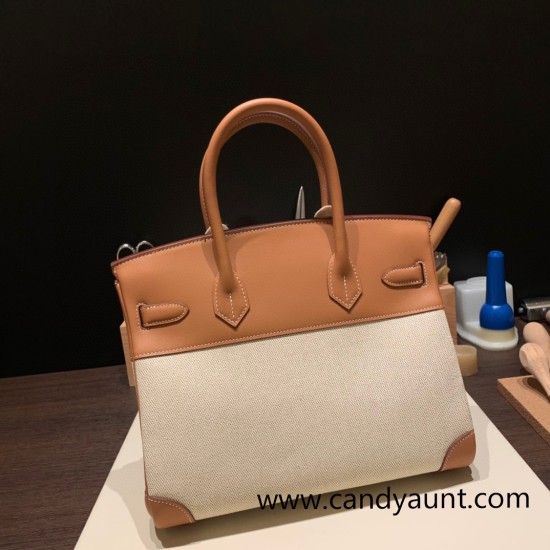 Hermes birkin 30cm stock swift & Canvas 37 /Gold Gold Hardware Full Handmade Hermes birkin 30cm stock swift & Canvas 37 /Gold Gold Hardware Full Handmade