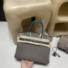 Birkin 25cm  89 Black   Silver Hardware 