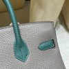 Birkin 25cm  89 Black   Silver Hardware 
