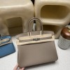 Hermes Birkin 35cm swift 7T/Blue Electric Silver Hardware Full Handmade 010