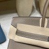Hermes Birkin 35cm swift 7T/Blue Electric Silver Hardware Full Handmade 010