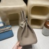 Hermes Birkin 35cm swift 7T/Blue Electric Silver Hardware Full Handmade 010