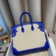 Hermes Birkin 35cm swift 7T/Blue Electric Silver Hardware Full Handmade Hermes Birkin 35cm swift 7T/Blue Electric Silver Hardware Full Handmade
