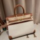 Hermes Birkin 35cm canvas 7T/Blue Electric Silver Hardware Full Handmade Hermes Birkin 35cm canvas 7T/Blue Electric Silver Hardware Full Handmade