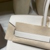 Hermes Birkin 35cm canvas 7T/Blue Electric Silver Hardware Full Handmade 011