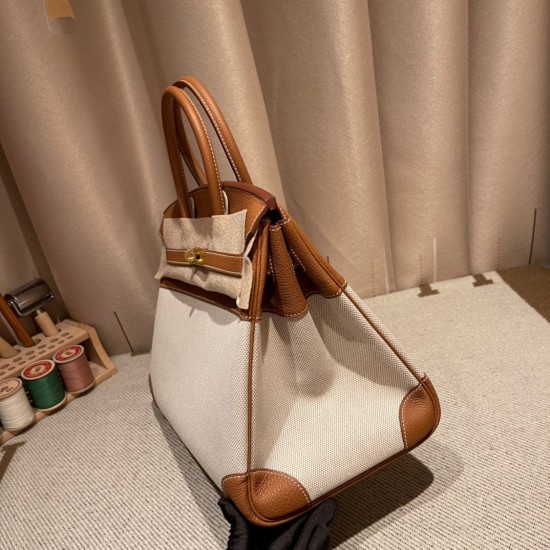 Hermes Birkin 35cm canvas 7T/Blue Electric Silver Hardware Full Handmade Hermes Birkin 35cm canvas 7T/Blue Electric Silver Hardware Full Handmade